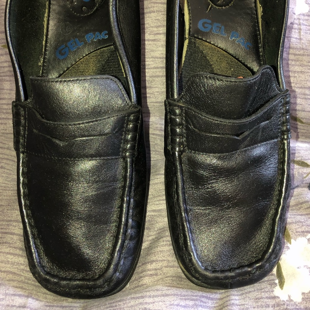 Black penny loafers